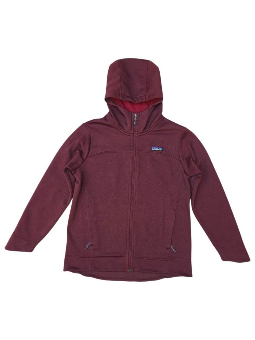 Patagonia Women's Ukiah Hoody Fleece Lined Full Zip Jacket Dark Ruby Medium